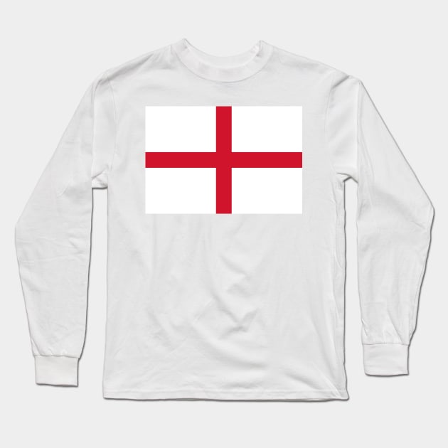 St Georges Cross England National Flag Long Sleeve T-Shirt by Culture-Factory